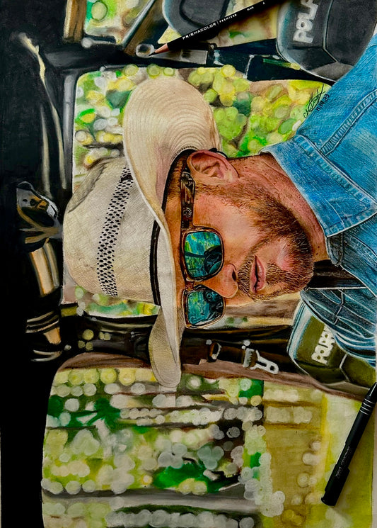 Cody Johnson Mixed Media Portrait