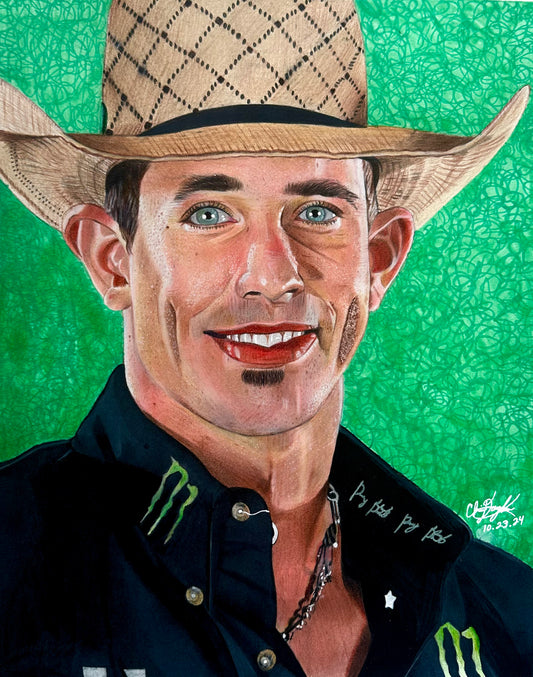 JB Mauney Mixed Media Portrait